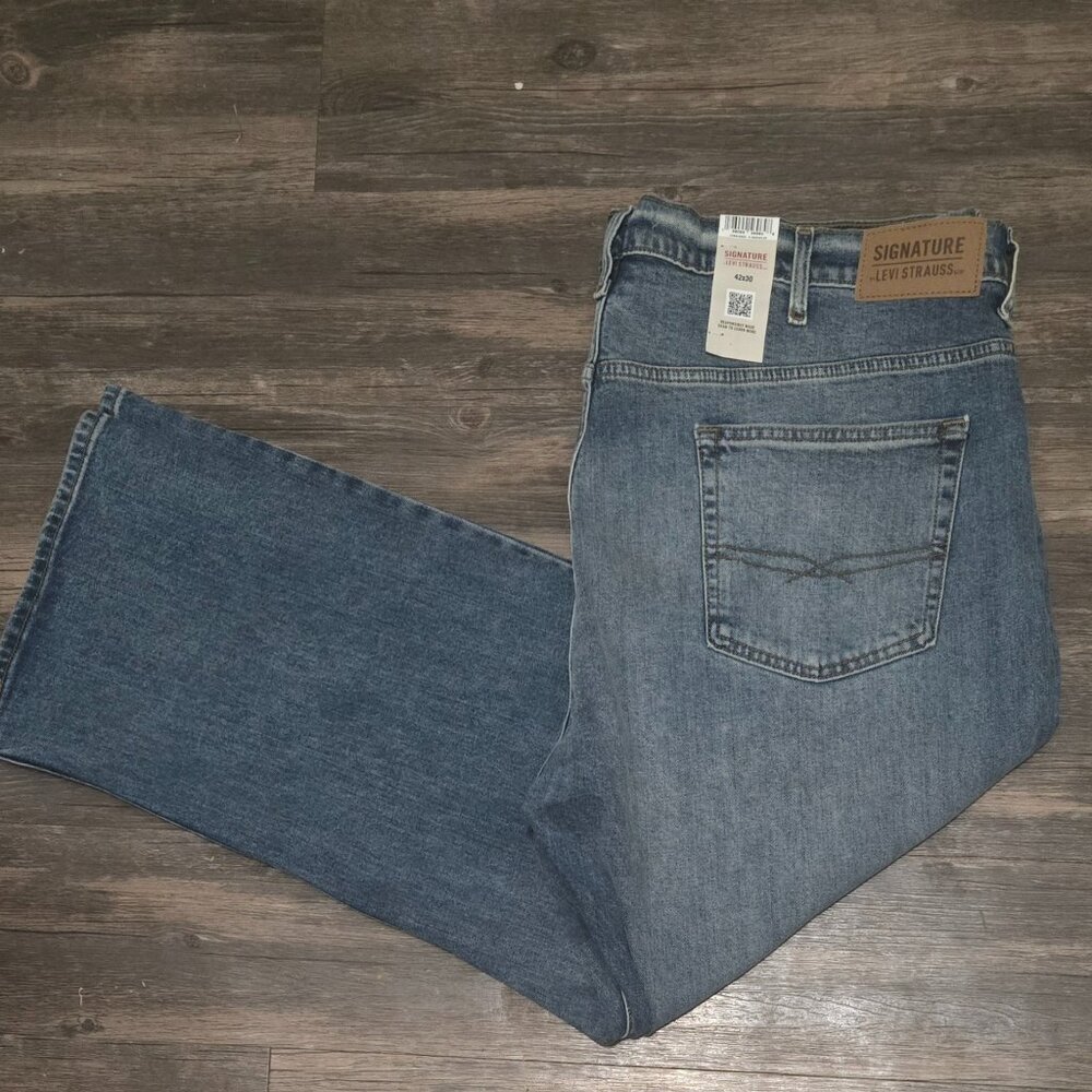 Levi Strauss Signature Men's Loose Vintage Inspired Flex 5 Pocket Jeans New